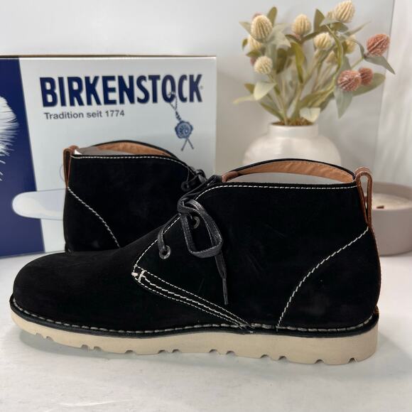 Birkenstock Harris Suede Lace Up Chukka Boots Black 0447101 Men's 10/EU 43 NWB - Picture 6 of 10